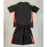 Echipament fotbal Spania Portar Tricou Acasa European 2024 pentru copii maneca scurta (+ Pantaloni scurti)